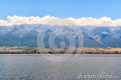 Cangshan Mountain and Erhai Lake Stock Photo