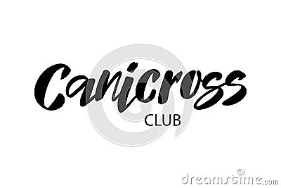 Canicross lettering typography Vector Illustration
