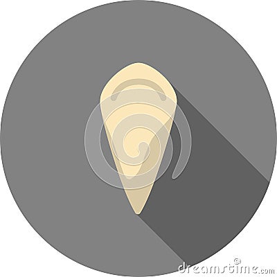 Canine Tooth Vector Illustration