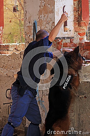 Canine unit of Police Editorial Stock Photo