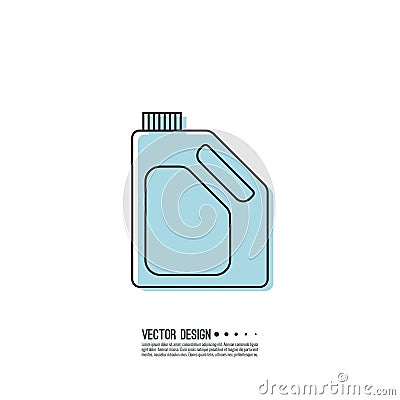 Canister under the petrol Vector Illustration