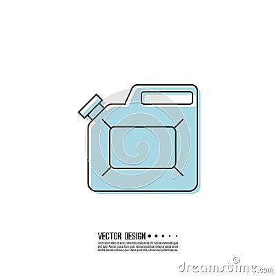 Canister under the petrol Vector Illustration