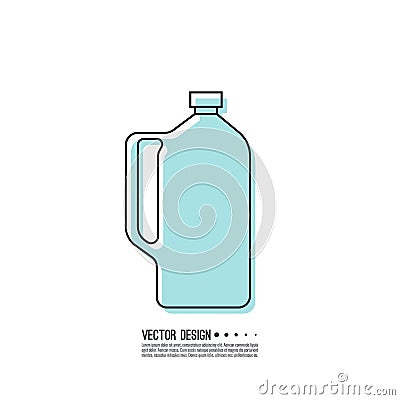 Canister under the petrol Vector Illustration