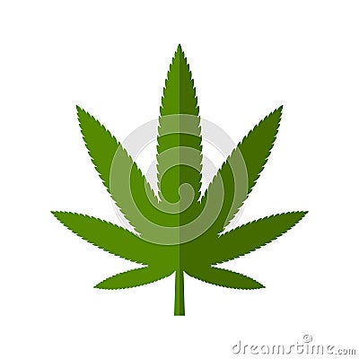 Cannabis Leaf Icon Vector Illustration