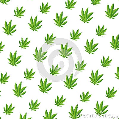 cannabis leafs plants pattern background Cartoon Illustration