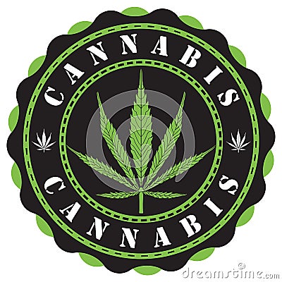 Cannabis logo Cartoon Illustration