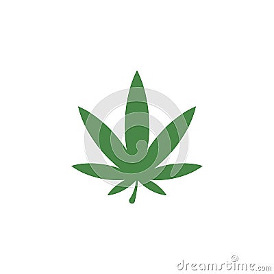 Cannabis marijuana hemp leaf logo Vector Illustration