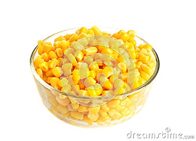 Canned corn Stock Photo