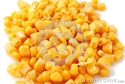 Canned corn Stock Photo