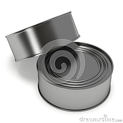 Canned food 3D render Stock Photo