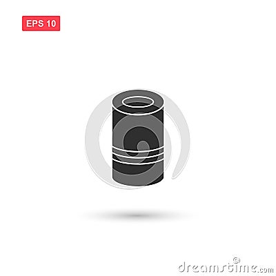 Canned food icon vector isolated 3 Vector Illustration