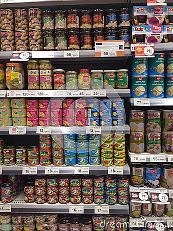 Canned food Editorial Stock Photo