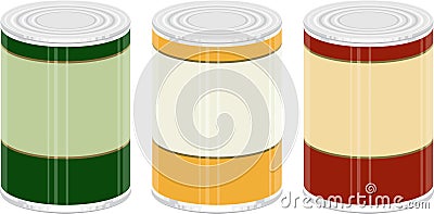 Canned Goods Vector Illustration