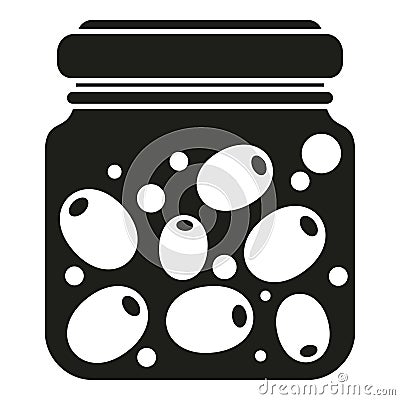 Canned olives icon simple vector. Food pickle Vector Illustration