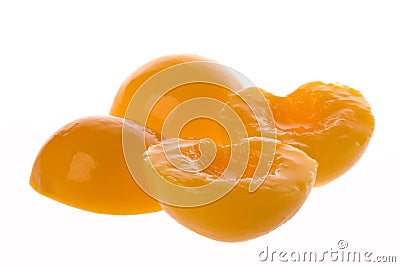 Canned Peaches Isolated Stock Photo