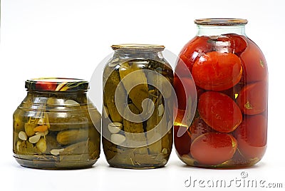 Canned Vegetables Isolated Stock Photo