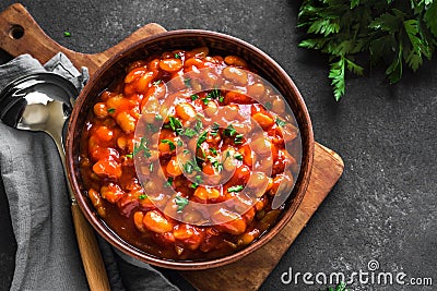 Cannellini beans ragout Stock Photo