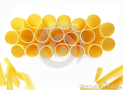 Cannelloni, culinary flour products, Italian large round pasta, made from durum wheat Stock Photo