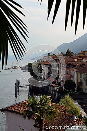 Cannero Riviera town at Lake - lago - Maggiore, Italy Stock Photo