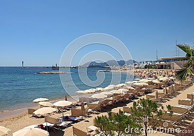 Cannes - Beach Stock Photo