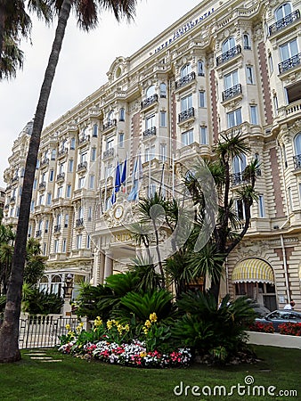 Cannes - Carlton International Hotel Editorial Stock Photo