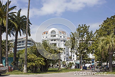 Cannes croisette in spring season Stock Photo