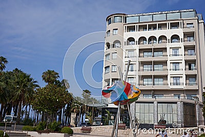 Cannes, France - June 16, 2021 - Quai Saint-Pierre street sunny morning in the Old Port of Cannes Editorial Stock Photo