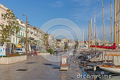 Cannes France Winter Day Editorial Stock Photo