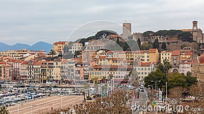 Cannes Winter Morning Editorial Stock Photo