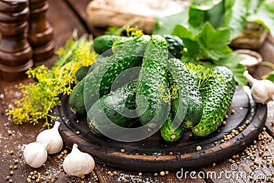 Canning cucumbers Stock Photo