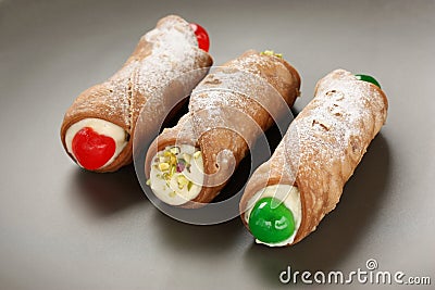 Cannoli , cannolo Stock Photo