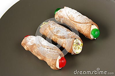 Cannoli , cannolo Stock Photo