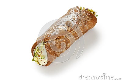 Cannolo , italian pastry dessert Stock Photo