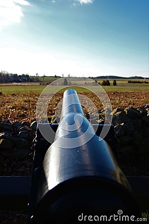 Cannon Barrel View Stock Photo