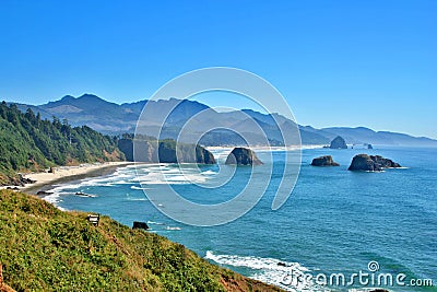 Cannon Beach Oregon Stock Photo