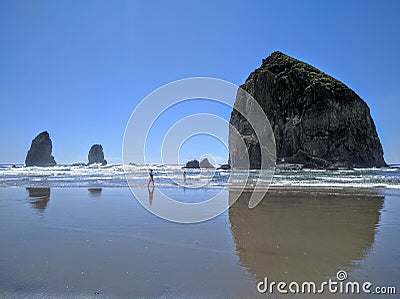 Cannon Beach in Oregon Editorial Stock Photo