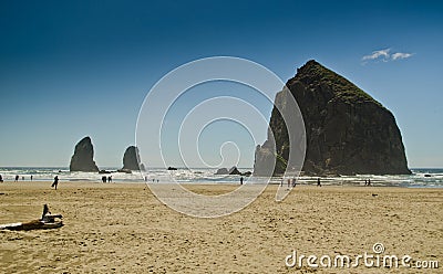 Cannon Beach in Oregon Editorial Stock Photo