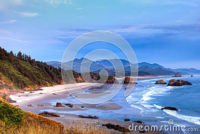 Cannon Beach Sunset Stock Photo