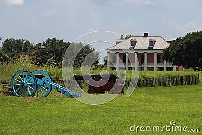 Cannon at Chalmette Battlefield Stock Photo