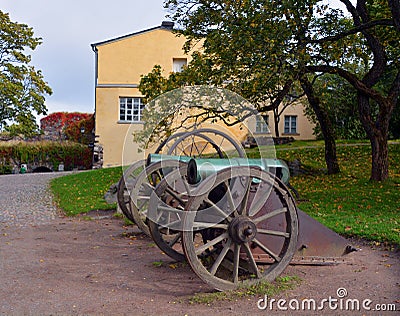 Cannon of Suomenlinna Editorial Stock Photo
