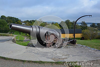 Cannon of Suomenlinna sea fortress Editorial Stock Photo