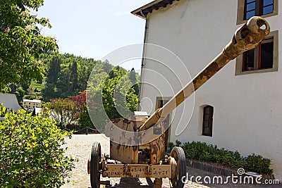 Cannon used in the Ardens battles in the World War II Editorial Stock Photo