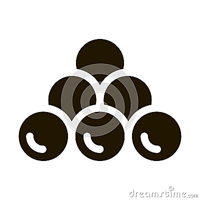 Cannonballs Icon Vector Glyph Illustration Vector Illustration