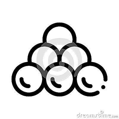 Cannonballs Icon Vector Outline Illustration Vector Illustration