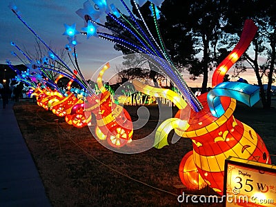 Cannons firing at Chinese lantern festival Editorial Stock Photo