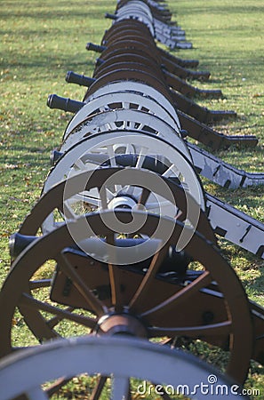 Cannons at the Revolutionary War National Park Stock Photo