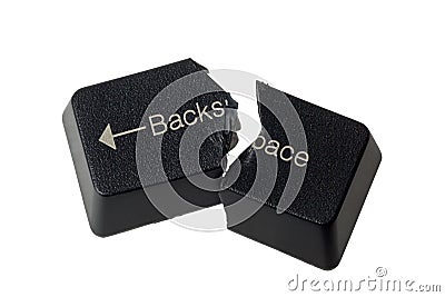 Cannot backspace Stock Photo