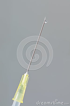 Cannula with drop Stock Photo