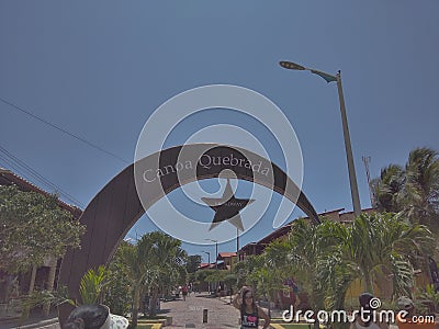 Canoa Quebrada, CE, rua principal Editorial Stock Photo