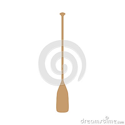 Canoe boat paddle kayak vector art flat icon. Simple wooden silhouette oar rowing isolated Vector Illustration